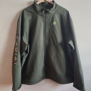 Ariat Logo 2.0 Softshell Jacket Mens 3XL Green Wind Water Resistant Western